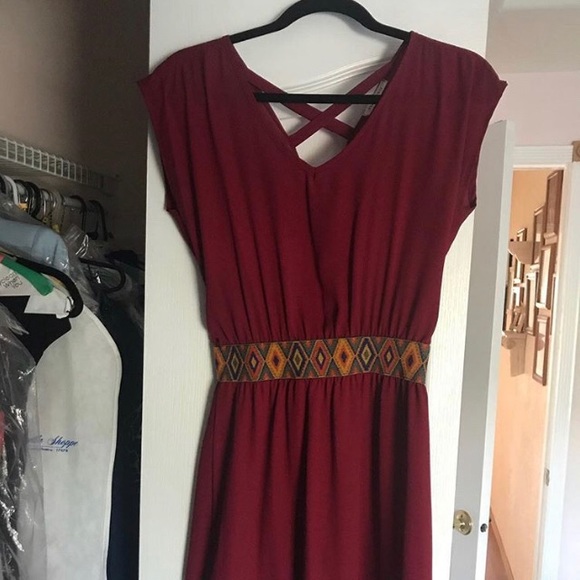 maroon sundress